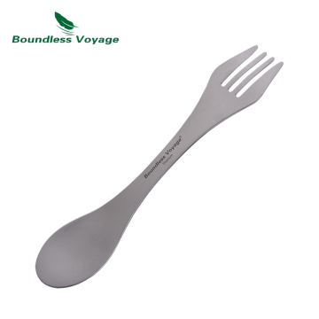 Boundless Voyage Lightweight Titanium Camping 2-in-1 Spork