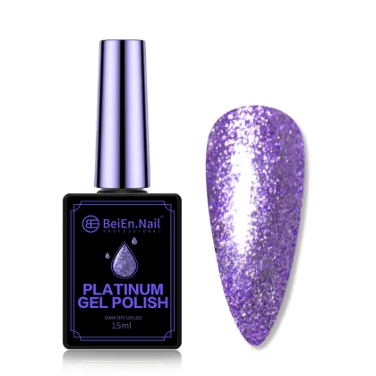 OEM Customized Platinum Gel Polish - Unique Purple Green 15ml No-Toxic UV/LED for Nail Art