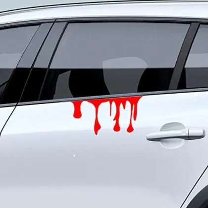 Red Bloody Horror Funny Car Decal Stickers Vinyl