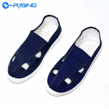Anti-Static Cleanroom Work Shoes: Lightweight, Canvas, Butterfly Mesh Design for Enhanced ESD Protection