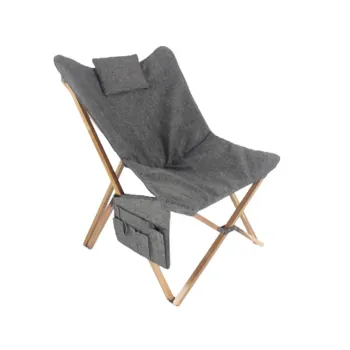 Nordic Butterfly: Outdoor Wooden Folding Lounge Chair for Camping and Picnics