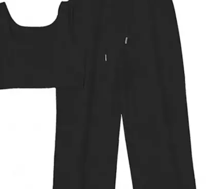 Women's slim fitting cotton fitness printed sports pants