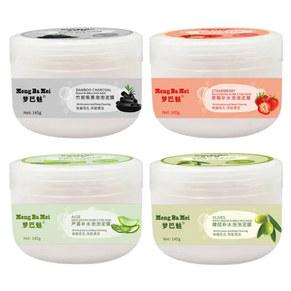 Bamboo Charcoal Aloe Olive Strawberry Vitamin Mud Mask