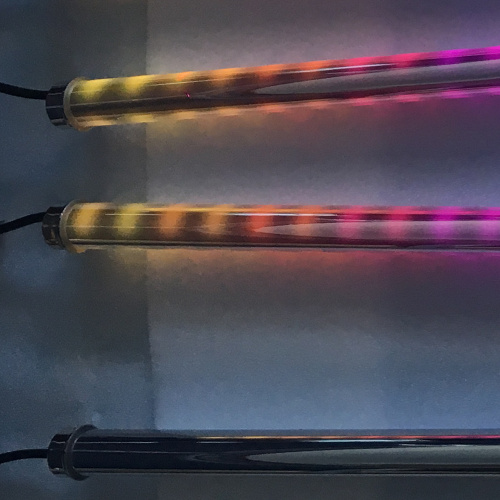 Iluminación de tubo de lámpara LED de tubo de píxeles LED digital RGB