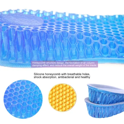 Soumit Unisex Gel Insole Silicone Insole for Shoes Breathable Honeycomb Heel Spur Insoles Cushion Height Increase Insole