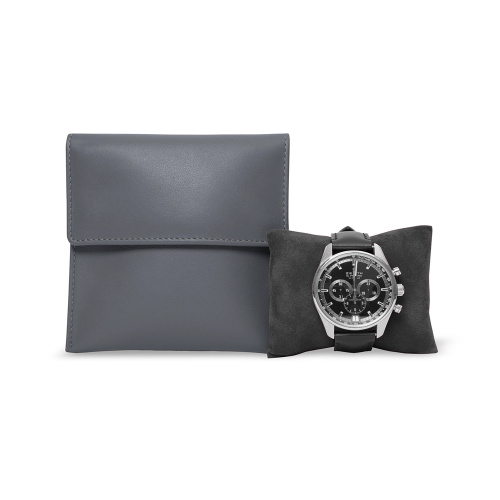 Pu Leather Single Watch Pouch With Cushion Pillow
