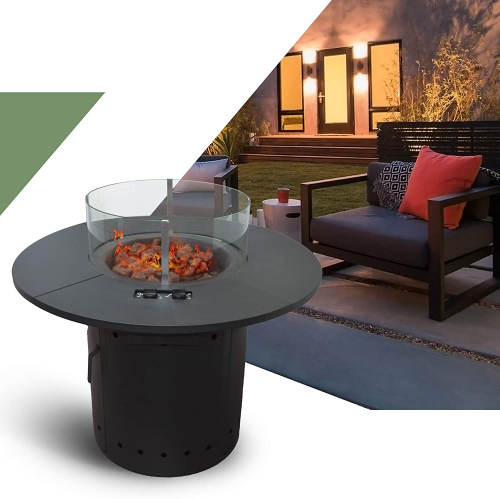 Fire Round Table Gas Heating