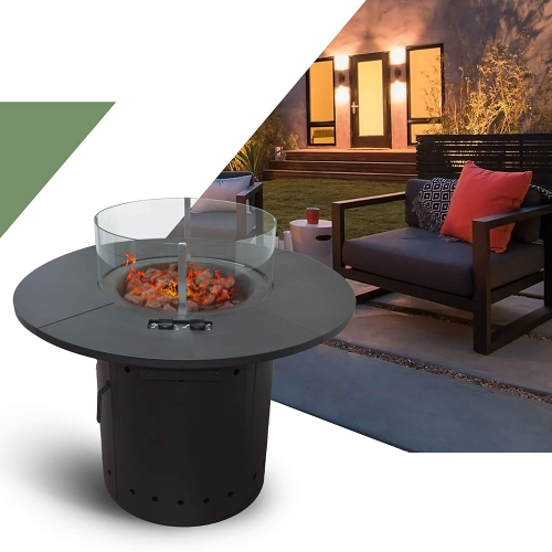 Gas Heating Round Table Round Fire Table Outdoor Manufactory