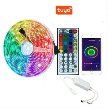 Manufacturer WiFi DC12V 4-in-1 RGBW LED Strip Kit with Alexa, Google, Tuya, Voice, IR44 Key Control