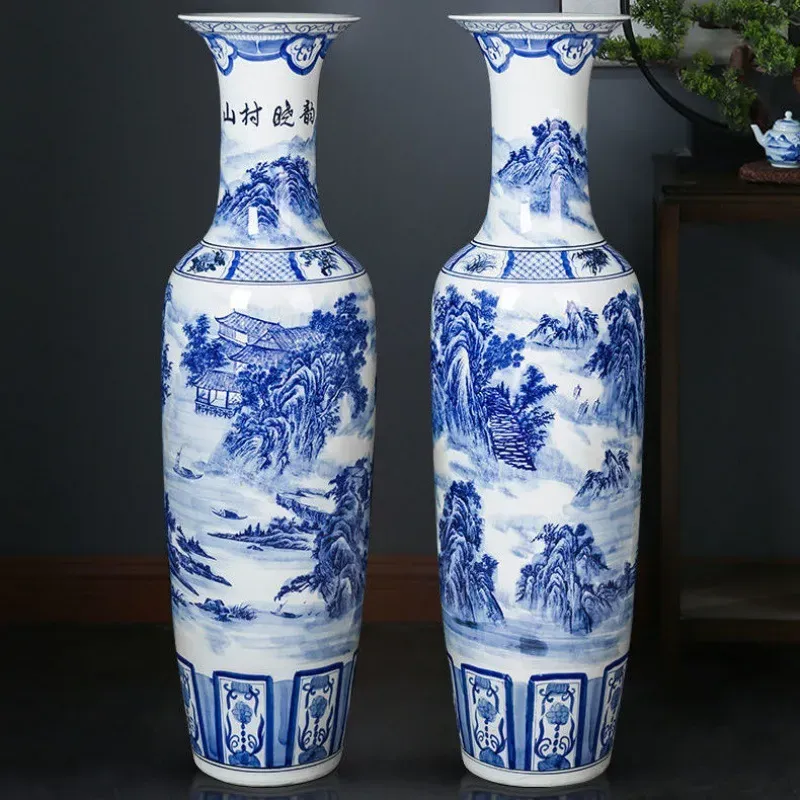 Blue and White Luxury Ceramic Vases