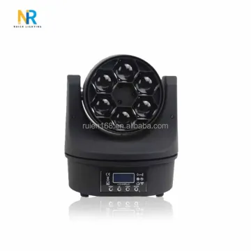 RUIEN Bee Eye 6pcs 15W RGBW 4in1 Zoom LED Wash Beam Moving Head Stage Light