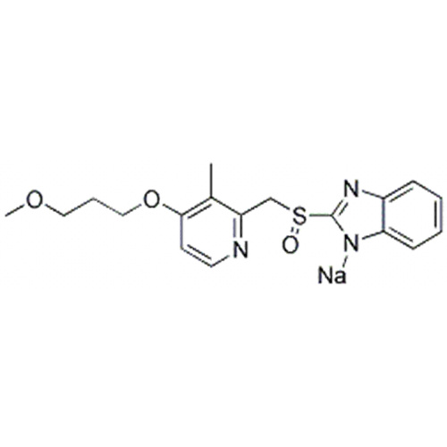 1H-Benzimidazol, 2 - [[[4- (3-metoksipropoksi) -3-metil-2-piridinil] metil] sülfinil] -, sodyum tuzu (1: 1) CAS 117976-90-6