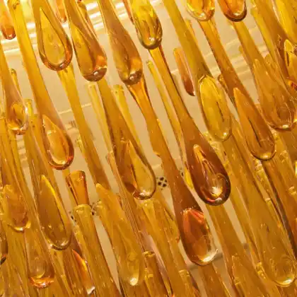 Modern Golden Glass Chandelier for Hotel Foyer