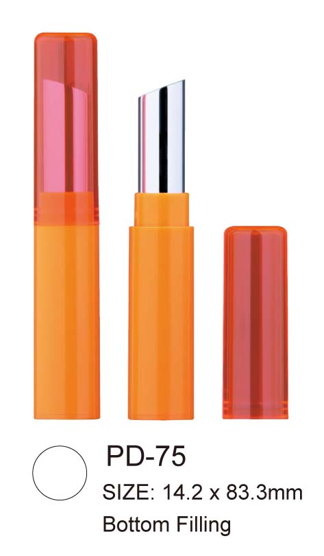 Cylindrical Plastic Lipstick Case