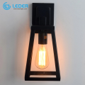 LEDER Black Outdoor Wall Lamp