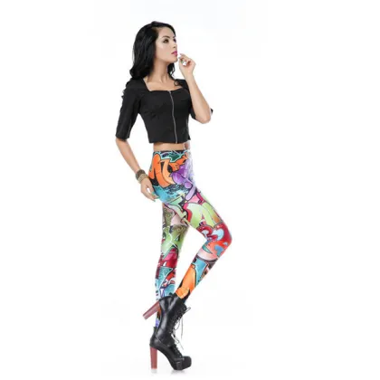 New printting lady trousers women girle sexy legging 3D printing japanese legging pantyhose
