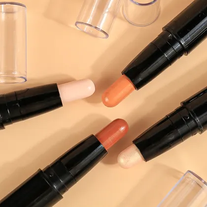 High-Quality Vegan Double-Head Bronzer Contour Highlight Stick: Waterproof Makeup Cosmetics
