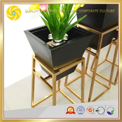 indoor home decoration metal golden flower rack tall gold flower stand