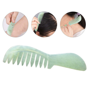 Natural Jade Stone Massage Comb Scraping Head Soothing Nerve Small Size Easy to use Porable Health Care Tool Supplies