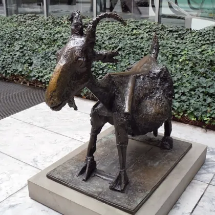 Famous art work bronze she goat sculpture
