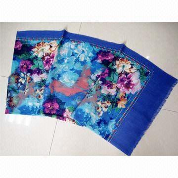 Cashmere Scarf with Good Printing, Good Flower