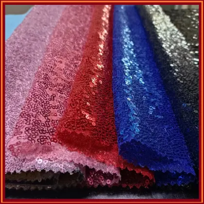 Knitted sequins embroidery