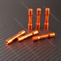 M3x5.0x5mm Standoffs อลูมิเนียมสีแดงกลม