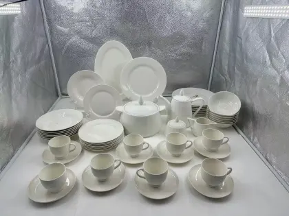 Ceramic tableware of the dining table