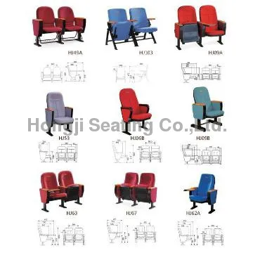 Auditorium Chair Wooden cover hall chair music hall chair