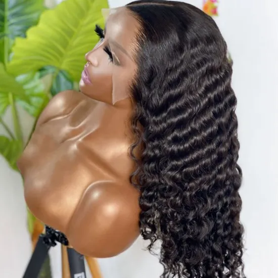 Cheap Human Hair Wigs For Black Women Brazilian Virgin Cuticle Aligned Human Hair 13x6 Lace Front Wig Loose Wave Hot Sale