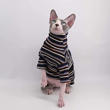 Strisce vintage sfinx t-shirt senza gatto