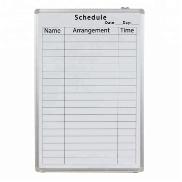 Planificateur de tableau blanc hebdomadaire magnétique de calendrier de tableau blanc magnétique personnalisé de sérigraphie pour le bureau
