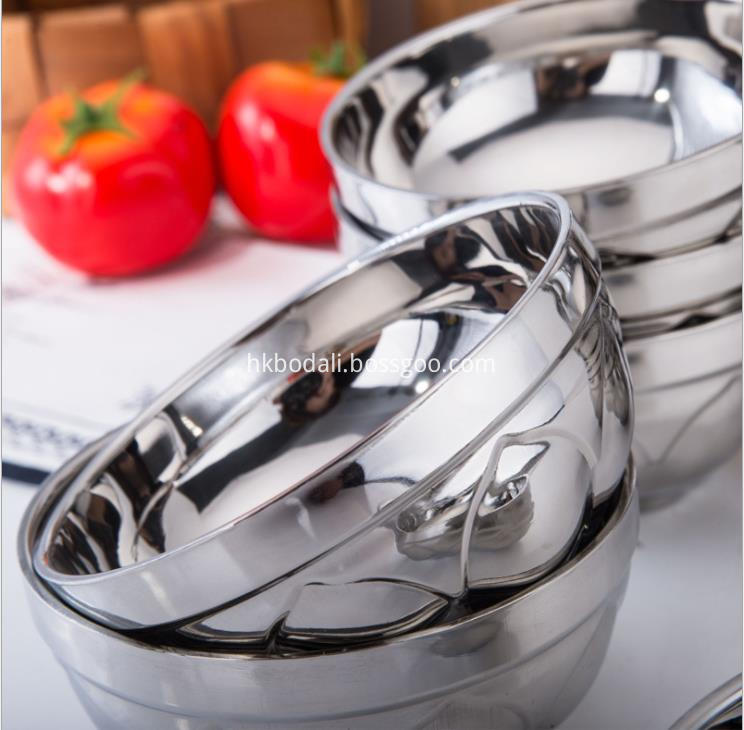 Stainless Steel Bowl Iron Proof Tableware1