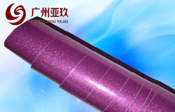 Diamond Rose Red Glitter Car Pearl Vinyl Wrap , Anti Scratch