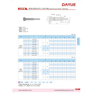 JIS Standard Stepped Punch Guide SKH-51 Materiaal