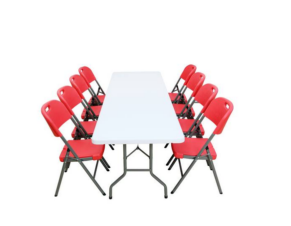 folding tables and chairs set 