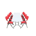 Folding tables and chairs set