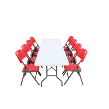 Folding tables and chairs set