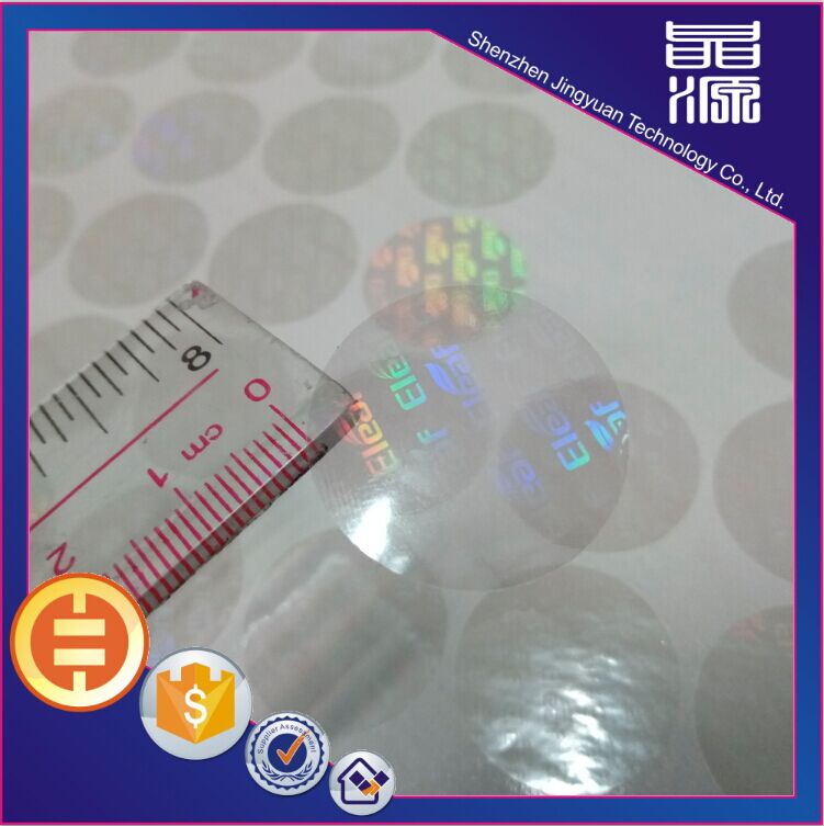 Transparent laser hologram sticker custom design label