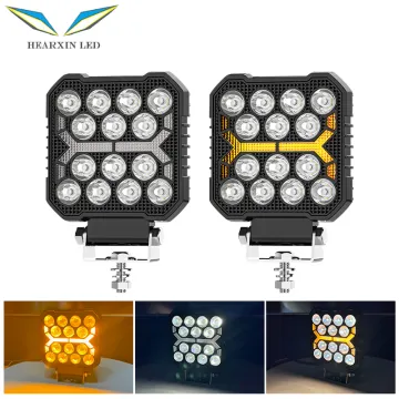 4 Inch LED Work Light Strobe Spot Beam Yellow DRL for Truck Boat 4x4 ATV SUV Car Off-Road Auxiliary Light