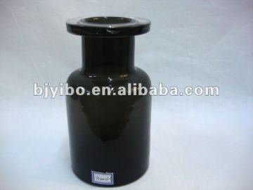 Hot popular dark glass vase for flowers