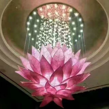 Lotus-Shaped Hotel Lobby Chandelier Pendant Light