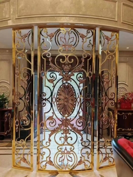 Screen Interior panel room divider with Stainless Steel
