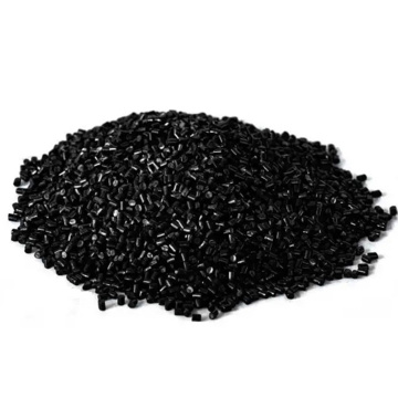 Yarn using in-situ polyamide 6 black flakes
