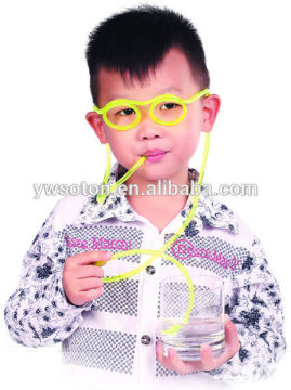 glasses straw/kids party straw/popular Plastic Glasses Straw/Crazy Straw Glasses/Colourful Glasses straw party or wedding