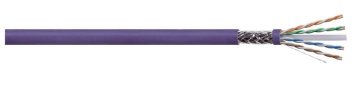 SF/UTP double fully shielded CAT6 Twisted Pair Installation Cable ROHS conform 4 pairs twisted bare copper SFTP cat6 utp cable