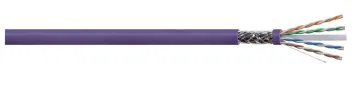 SF/UTP double fully shielded CAT6 Twisted Pair Installation Cable ROHS conform 4 pairs twisted bare copper SFTP cat6 utp cable