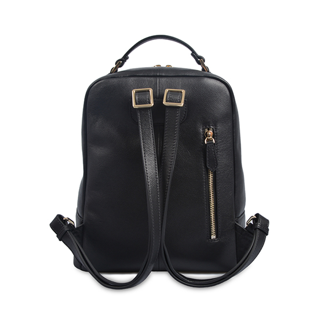 black luxury handmade custom logo women mens genuine leather backpack