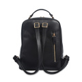 Back-To-School Natural Grid Leather Girls Backpack
