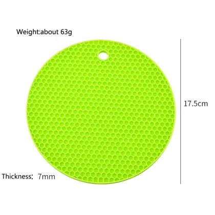 Contemporary Square Silicone Placemat - Anti-Scalding Insulation Bowl Mat